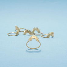 Load image into Gallery viewer, Shine On Gold Vermeil Sunburst Ring