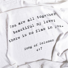 Load image into Gallery viewer, Organic Cotton Swaddle Blanket- Song Of Solomon