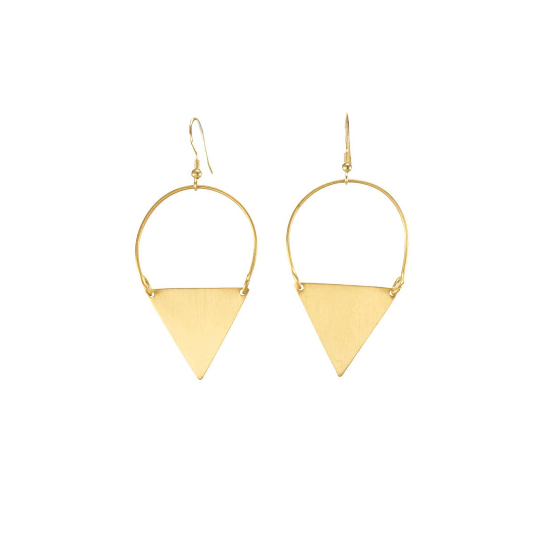 Peaked Sphere Earrings -Gold