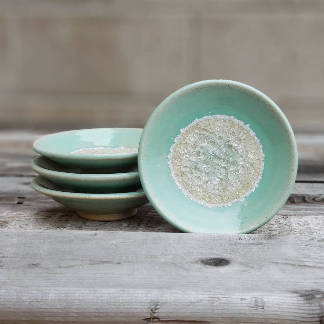 Geode Glass Bowl  - Seafoam