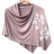 Load image into Gallery viewer, Parsley Poncho Taupe with White
