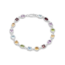 Load image into Gallery viewer, 7&quot; Single Link Multistone Bracelet
