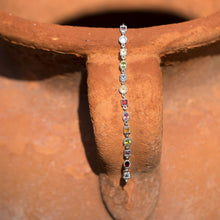 Load image into Gallery viewer, 7&quot; Single Link Multistone Bracelet