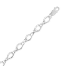 Load image into Gallery viewer, 9&quot; Polished Figure 8 Charm Bracelet