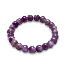 Load image into Gallery viewer, Amethyst Bead Stretch Bracelet