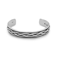 Load image into Gallery viewer, Oxidized Braided Men&#39;s Cuff Bracelet