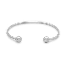 Load image into Gallery viewer, Men&#39;s Cuff Bracelet with Ball Ends