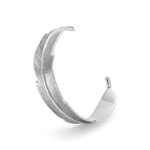 Load image into Gallery viewer, Oxidized Feather Cuff Bracelet