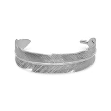 Load image into Gallery viewer, Oxidized Feather Cuff Bracelet