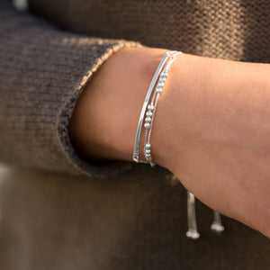 Double Strand Beaded Friendship Bolo Bracelet