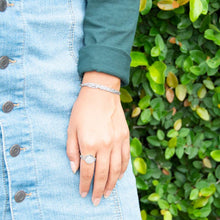 Load image into Gallery viewer, Rhodium Plated Six Strand Chain Bolo Bracelet