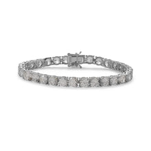 Load image into Gallery viewer, 7.5&quot; Rhodium Plated 6mm CZ Tennis Bracelet