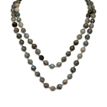 Load image into Gallery viewer, 38&quot; Endless Knotted Labradorite Necklace