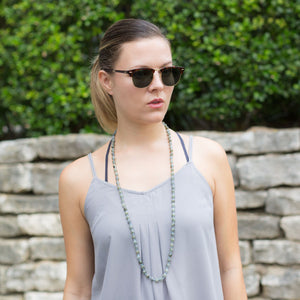 38" Endless Knotted Labradorite Necklace