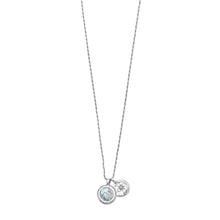 Load image into Gallery viewer, Roman Glass and Cut Out Cross Charm Necklace