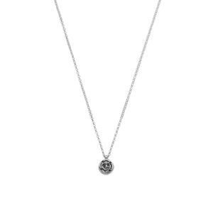 Reversible Ancient Roman Glass and Flower Design Necklace