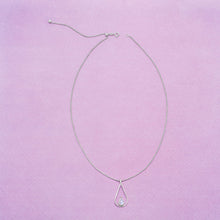 Load image into Gallery viewer, Rhodium Plated Adjustable Box Chain and Ball Necklace