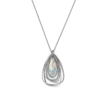 Load image into Gallery viewer, Ancient Roman Glass Two Part Pear Drop Pendant Necklace