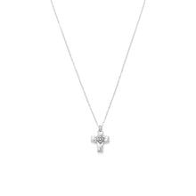 Load image into Gallery viewer, Reversible Cross Charm with Cultured Freshwater Pearl Necklace