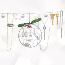 Load image into Gallery viewer, 14 Karat Gold Plated Rainbow Moonstone with CZ Edge Earrings