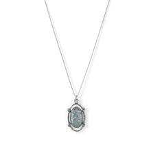 Load image into Gallery viewer, Oxidized Rope Design Ancient Roman Glass Necklace