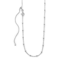Load image into Gallery viewer, Adjustable Rhodium Plated Satellite Chain