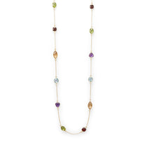 Load image into Gallery viewer, Multi Stone Madness! 25&quot; 14 Karat Gold Plated Multi Stone Necklace