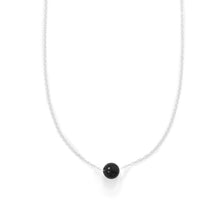 Load image into Gallery viewer, 16&quot; + 2&quot; Floating Black Onyx Bead Necklace