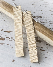 Load image into Gallery viewer, Long Brass Bar Earrings