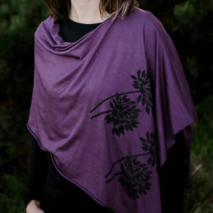 Laurel Poncho Teal with Black