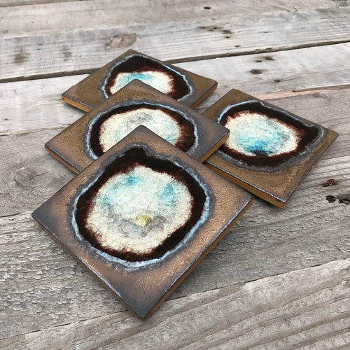 Geode Crackle Coaster - Bronze