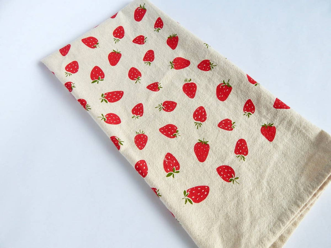 Strawberry Kitchen Towel, Tea Towel