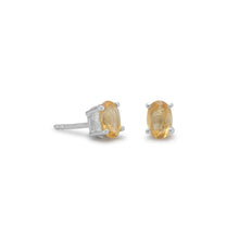 Load image into Gallery viewer, Oval Citrine Earrings