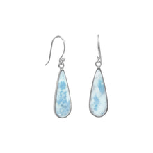 Load image into Gallery viewer, Pear Shape Larimar Earrings