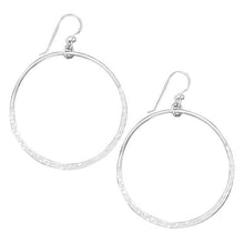 Load image into Gallery viewer, Hammered Open Circle Earrings