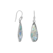 Load image into Gallery viewer, Ancient Roman Glass Pear Drop Earrings