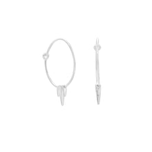 Load image into Gallery viewer, Polished Wire Hoops with Spikes