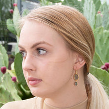 Load image into Gallery viewer, 14 Karat Gold Plated Labradorite French Wire Earrings