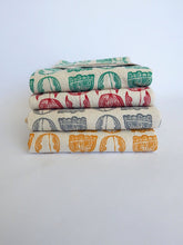 Load image into Gallery viewer, Floral Block Print Kitchen Towel