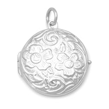 Load image into Gallery viewer, Round Floral Design Locket