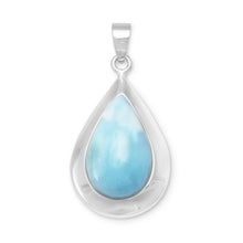 Load image into Gallery viewer, Pear Shape Larimar Pendant