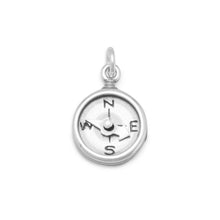 Load image into Gallery viewer, Oxidized Compass Charm