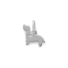 Load image into Gallery viewer, Rhodium Plated Darling Dachshund Dog Charm