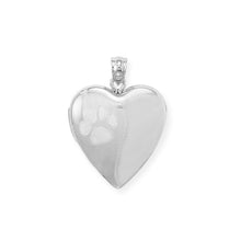 Load image into Gallery viewer, Paw Print Heart Memory Keeper Locket