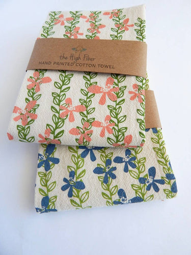 Floral Vine Kitchen Towel, Tea Towel