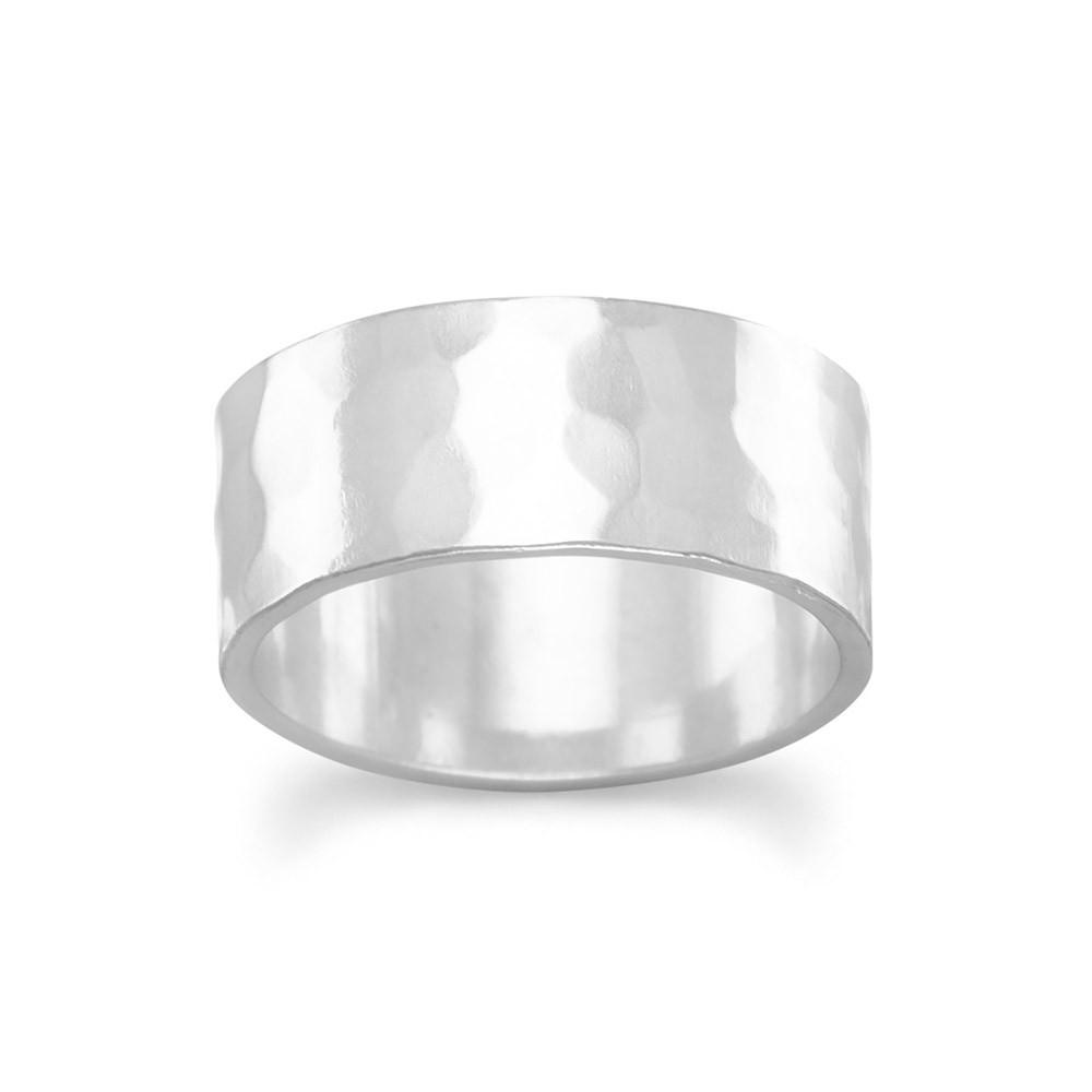 8mm Hammered Band Ring