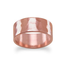 Load image into Gallery viewer, 8mm Solid Copper Hammered Ring