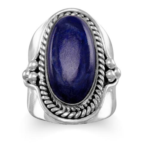 Oxidized Lapis Lazuli Ring