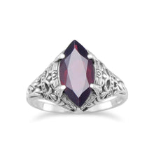 Load image into Gallery viewer, Oxidized Garnet Ring
