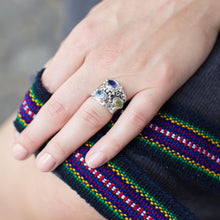 Load image into Gallery viewer, Ornate Multistone Ring